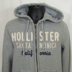 Men's Gray Hollister Hoodie / Full Zip / Size Large